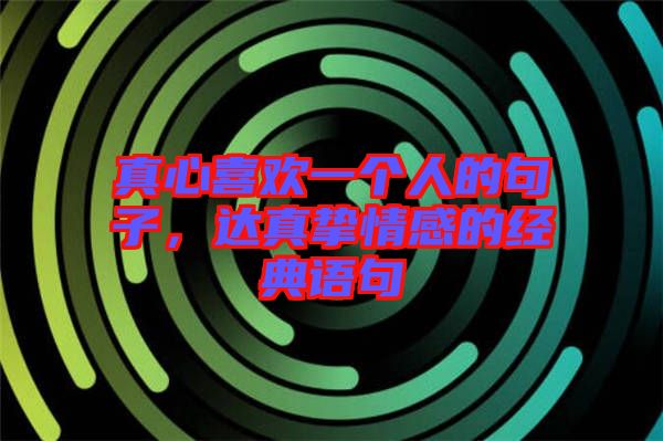 真心喜歡一個(gè)人的句子，達(dá)真摯情感的經(jīng)典語(yǔ)句