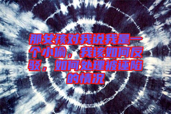 那女孩對我說我是一個小偷，我該如何反駁，如何處理被誣陷的情況