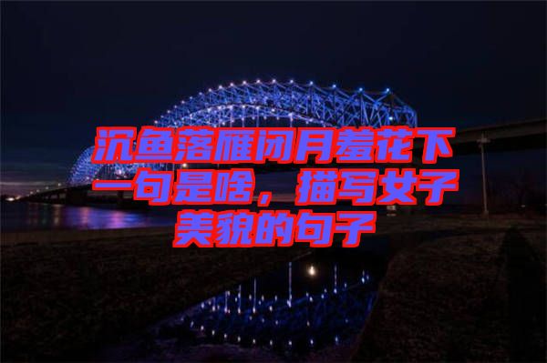 沉魚落雁閉月羞花下一句是啥，描寫女子美貌的句子