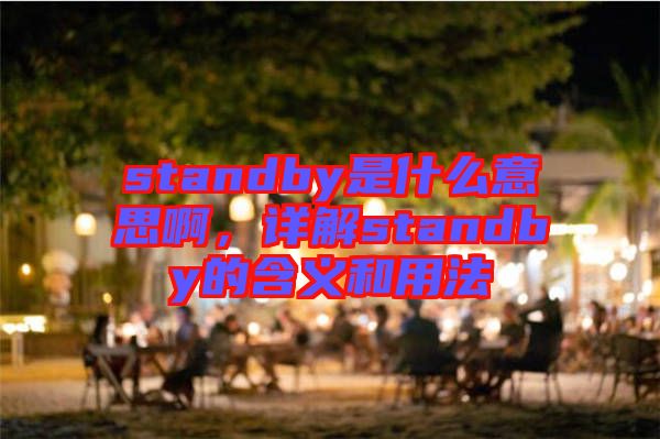 standby是什么意思啊，詳解standby的含義和用法