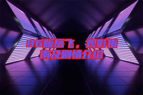 86版岳飛，觀影指南及劇情介紹
