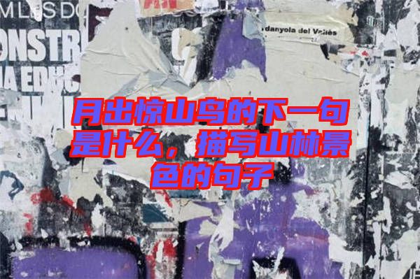 月出驚山鳥的下一句是什么，描寫山林景色的句子