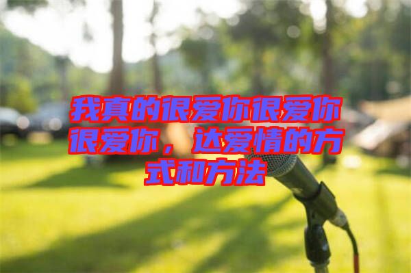 我真的很愛你很愛你很愛你，達愛情的方式和方法