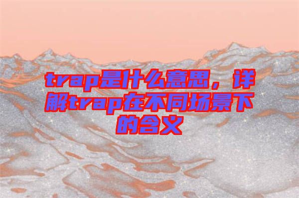 trap是什么意思，詳解trap在不同場景下的含義