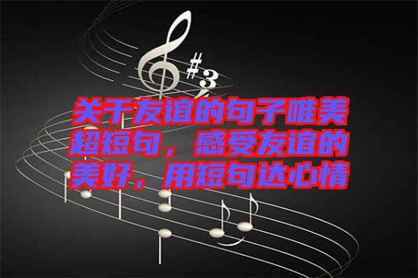 關(guān)于友誼的句子唯美超短句，感受友誼的美好，用短句達(dá)心情