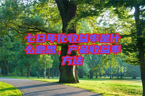 七日年化收益率是什么意思，產(chǎn)品收益率方法
