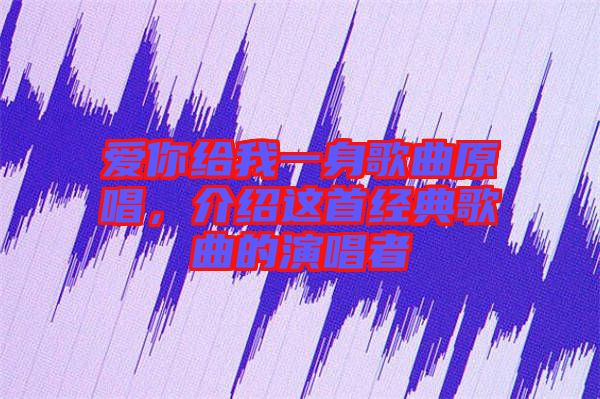 愛(ài)你給我一身歌曲原唱，介紹這首經(jīng)典歌曲的演唱者