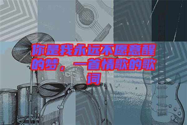 你是我永遠(yuǎn)不愿意醒的夢(mèng)，一首情歌的歌詞