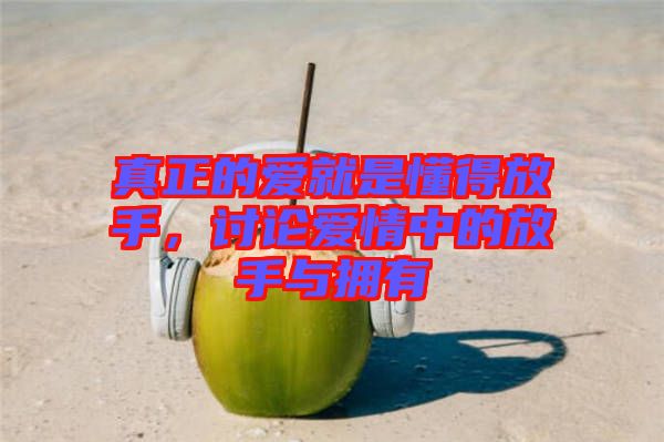 真正的愛(ài)就是懂得放手，討論愛(ài)情中的放手與擁有