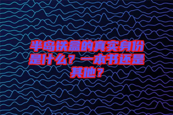 半島鐵盒的真實(shí)身份是什么？一本書還是其他？