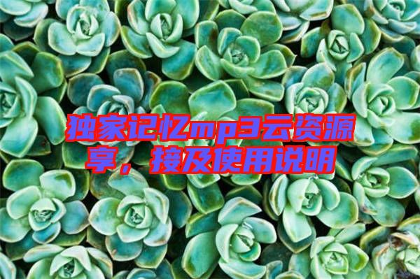 獨(dú)家記憶mp3云資源享，接及使用說明