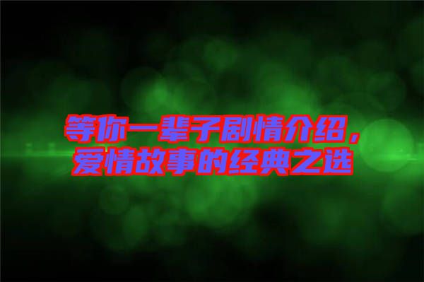 等你一輩子劇情介紹，愛(ài)情故事的經(jīng)典之選