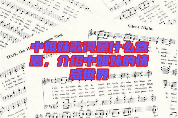 中姐妹歌詞是什么意思，介紹中姐妹的情感世界