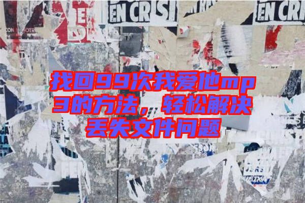 找回99次我愛他mp3的方法，輕松解決丟失文件問題