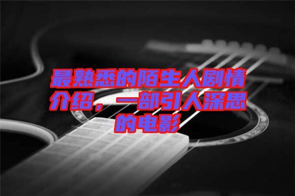 最熟悉的陌生人劇情介紹，一部引人深思的電影