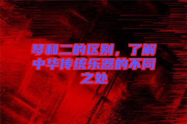 琴和二的區(qū)別，了解中華傳統(tǒng)樂器的不同之處