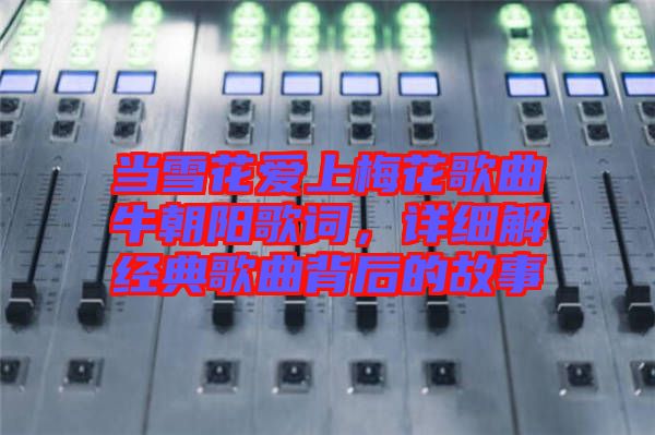 當雪花愛上梅花歌曲牛朝陽歌詞，詳細解經(jīng)典歌曲背后的故事