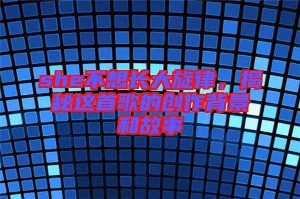 she不想長大旋律，揭秘這首歌的創(chuàng)作背景和故事