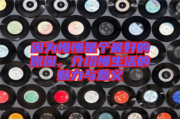 因為慢慢是個最好的原因，介紹慢生活的魅力與意義
