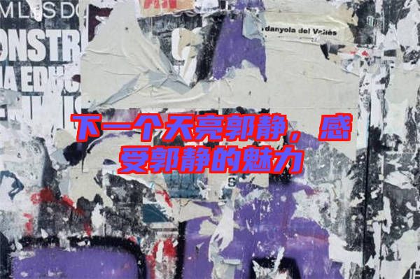 下一個(gè)天亮郭靜，感受郭靜的魅力