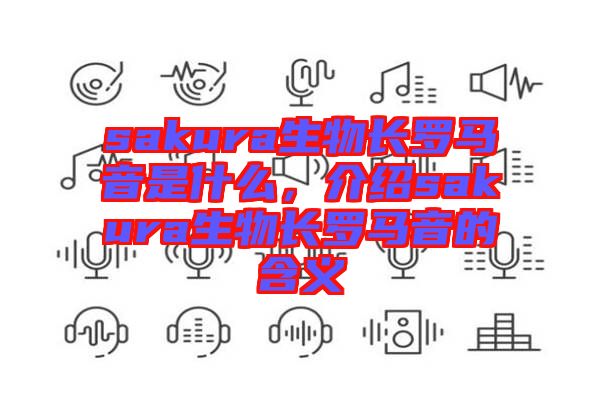 sakura生物長羅馬音是什么，介紹sakura生物長羅馬音的含義