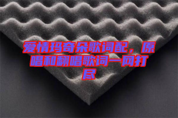 愛情瑪奇朵歌詞配，原唱和翻唱歌詞一網(wǎng)打盡