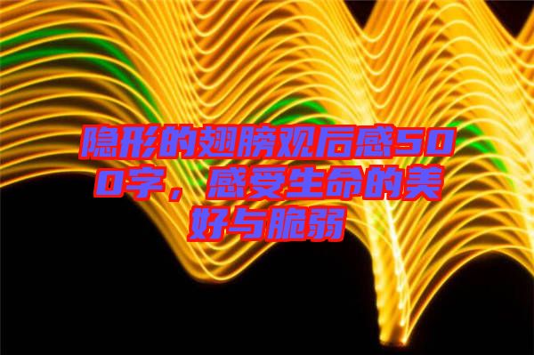 隱形的翅膀觀后感500字，感受生命的美好與脆弱