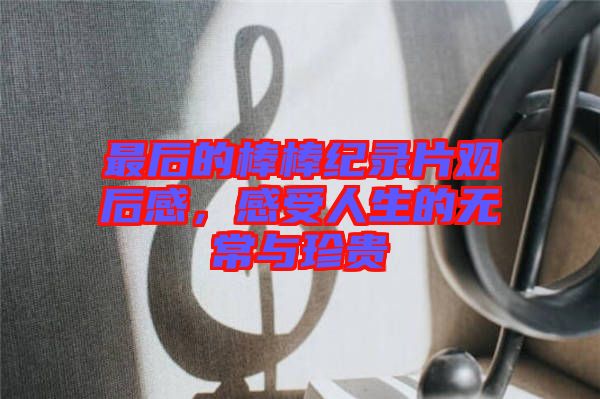最后的棒棒紀(jì)錄片觀后感，感受人生的無常與珍貴