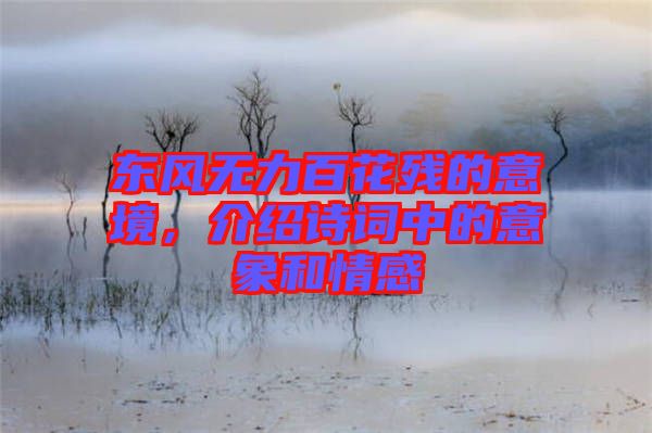 東風(fēng)無力百花殘的意境，介紹詩詞中的意象和情感