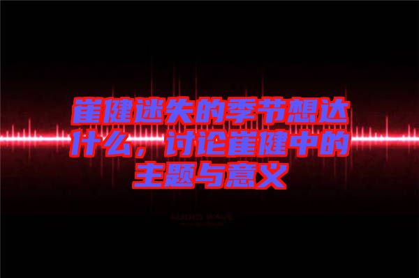 崔健迷失的季節(jié)想達(dá)什么，討論崔健中的主題與意義