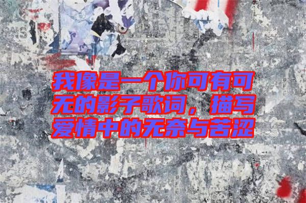 我像是一個你可有可無的影子歌詞，描寫愛情中的無奈與苦澀