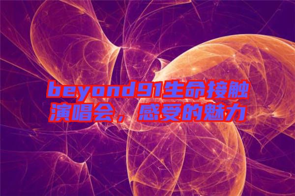 beyond91生命接觸演唱會，感受的魅力