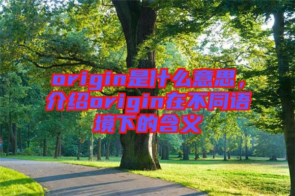origin是什么意思，介紹origin在不同語(yǔ)境下的含義