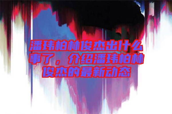 潘瑋柏林俊杰出什么事了，介紹潘瑋柏林俊杰的最新動(dòng)態(tài)