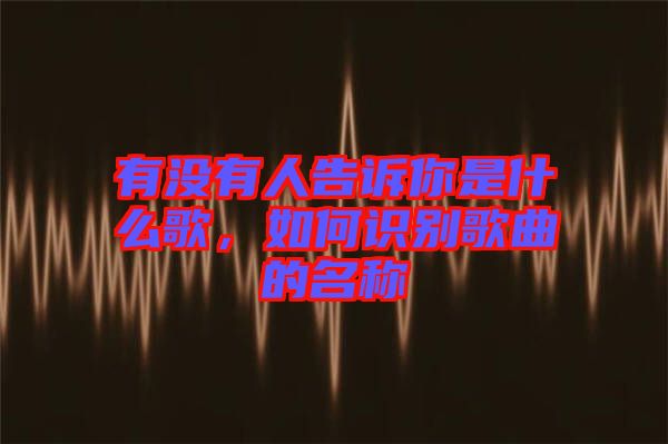 有沒(méi)有人告訴你是什么歌，如何識(shí)別歌曲的名稱(chēng)