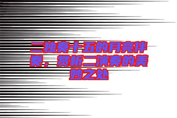 二獨奏十五的月亮伴奏，賞析二演奏的美妙之處