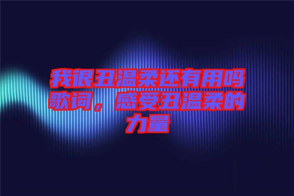 我很丑溫柔還有用嗎歌詞，感受丑溫柔的力量
