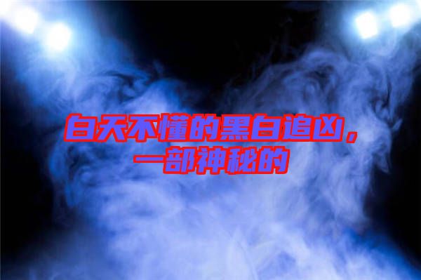 白天不懂的黑白追兇，一部神秘的