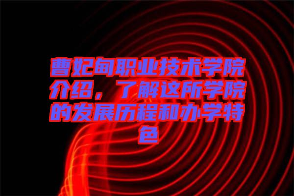 曹妃甸職業(yè)技術(shù)學(xué)院介紹，了解這所學(xué)院的發(fā)展歷程和辦學(xué)特色