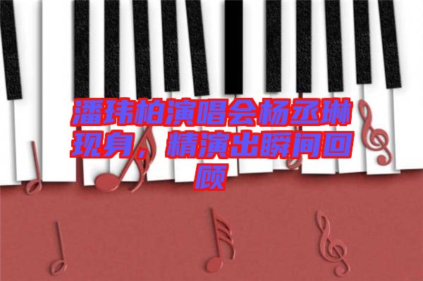 潘瑋柏演唱會楊丞琳現(xiàn)身，精演出瞬間回顧