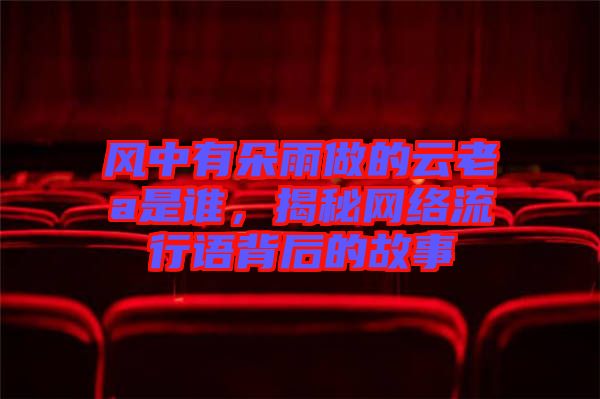 風(fēng)中有朵雨做的云老a是誰(shuí)，揭秘網(wǎng)絡(luò)流行語(yǔ)背后的故事