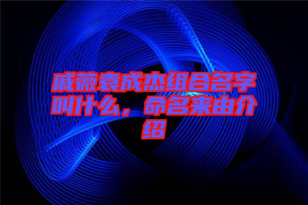 戚薇袁成杰組合名字叫什么，命名來由介紹