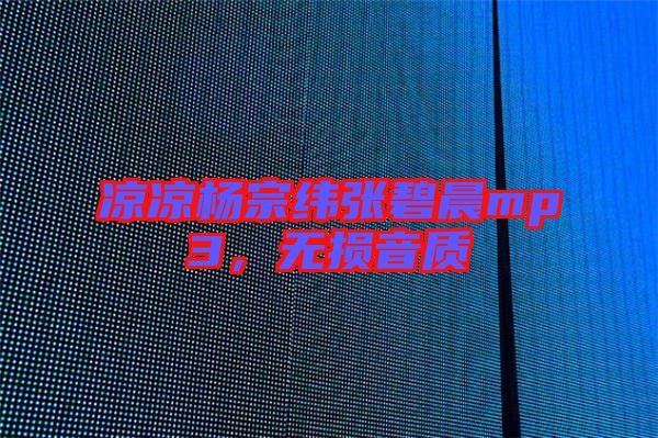 涼涼楊宗緯張碧晨mp3，無損音質(zhì)