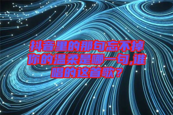 抖音里的那句忘不掉你的溫柔是哪一句,誰唱的這首歌？