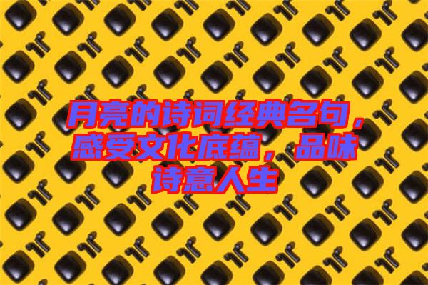 月亮的詩詞經典名句，感受文化底蘊，品味詩意人生