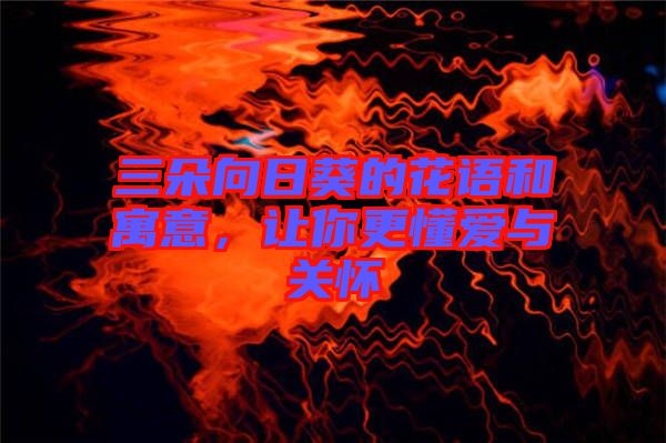 三朵向日葵的花語和寓意，讓你更懂愛與關(guān)懷