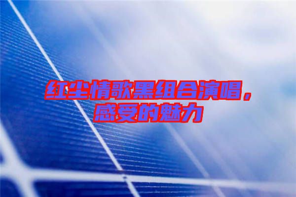 紅塵情歌黑組合演唱，感受的魅力