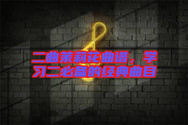 二曲茉莉花曲譜，學習二必備的經(jīng)典曲目