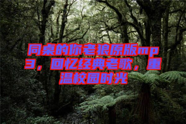 同桌的你老狼原版mp3，回憶經典老歌，重溫校園時光