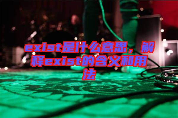 exist是什么意思，解釋exist的含義和用法